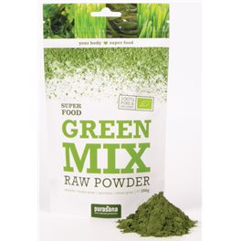 purasana GREEN MIX Super Mix 100 % Raw Powder 200 Gramm 
