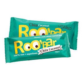 ROO'Bar CHIA - COCONUT 100 % RAW Superfood Bar 50 Gramm