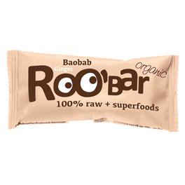 ROO'Bar BAOBAB - GINGER 100 % RAW Superfood Bar 50 Gramm
