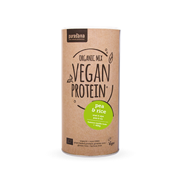 Vegan protein MIX: PEA & RICE BANANA - VANILLA 62 % 400 Gramm BIO 