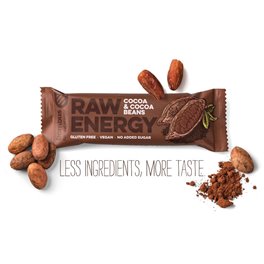 BOMBUS Raw Energy COCOA & COCOA BEANS Bar 20 x 50 Gramm