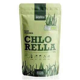 purasana GREENS CHLORELLA Raw Powder INDIA 200 Gramm 